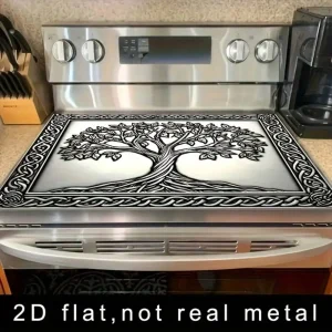 1pc Stove Top Protector Tree of Life Design - 28.3x20.5 Cover for Gas & Electric Stoves