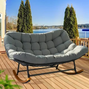 Rocking Chair for Outdoor & Indoor, 660LBS Capacity