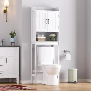 Over The Toilet Storage Bathroom Cabinet/Adjustable Shelf Rack