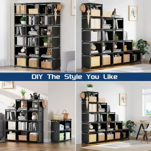 18-Cube Extra Large, Book Shelf for Bedroom, Living Room, or Home Office