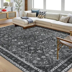 Rug for Living Room, Machine Washable, Non-Slip,Stain & Water Resistant