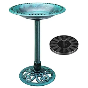 Bird Bath with Solar Fountain / Solar Powered Pump